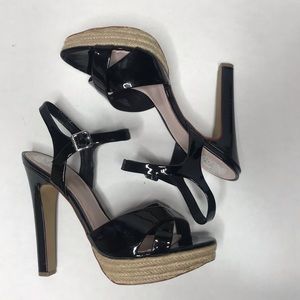 Vince Camuto black Patton leather heels